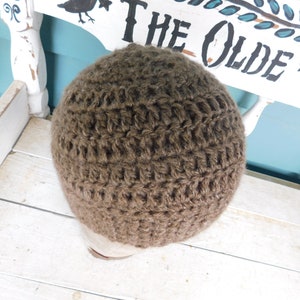 The Pecan Hat. Pecan wood brown handmade crocheted boho cap hat . winter accessory FestiveEtsyFinds zdjęcie 3