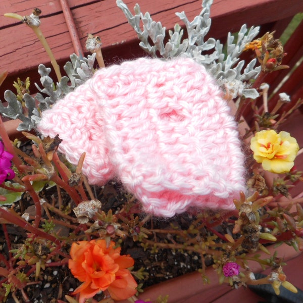 PEARLY PINK ~ Itty Bitty Newborn Infant Fingerless Mittens, hand warmers,soft dainty pink sweet little baby girl fashion photo prop