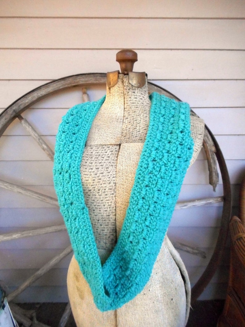 The Gypsy Jade Boho Crochet Infinity Scarf Neck Cowl Wrap Long Chunky ...