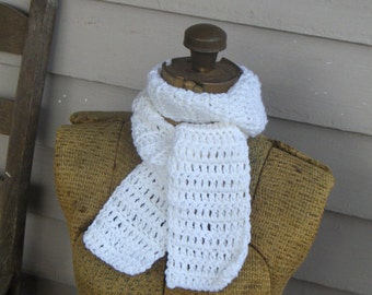 The Snow White scarf.  Handmade crocheted fashion Bohochic rustic neck wrap Pure white winter or fall fashion scarf  #FestiveEtsyFinds