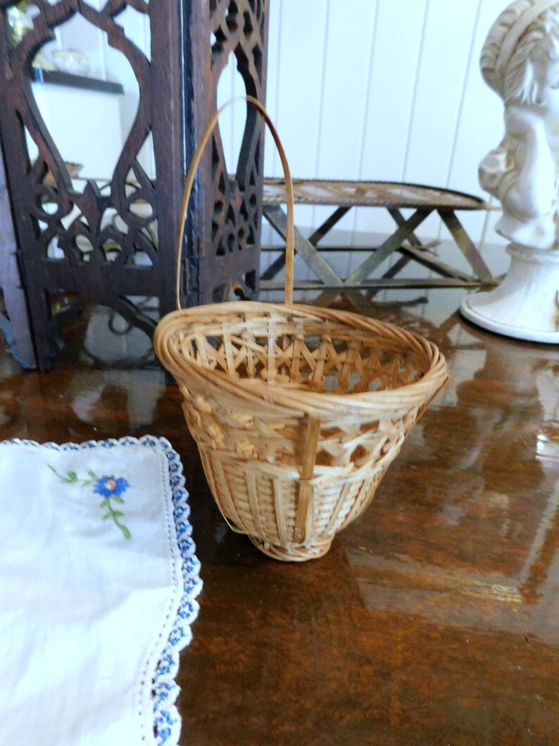 Primitive Basket Collection Including Embroidered Basket Etsy