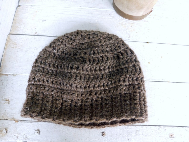 The Pecan Hat. Pecan wood brown handmade crocheted boho cap hat . winter accessory FestiveEtsyFinds zdjęcie 1