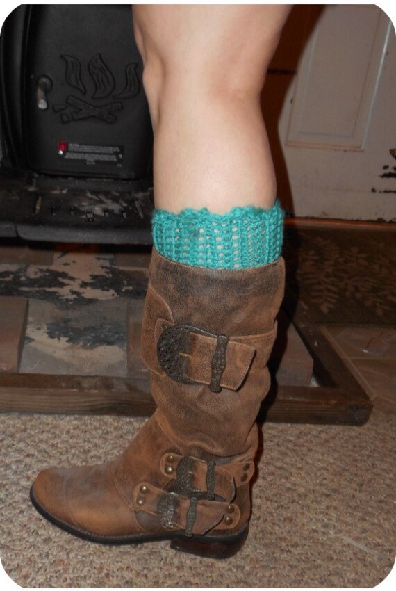 Gypsy Jade Crochet Boot Cuffs Rustic Boho Boot Toppers 