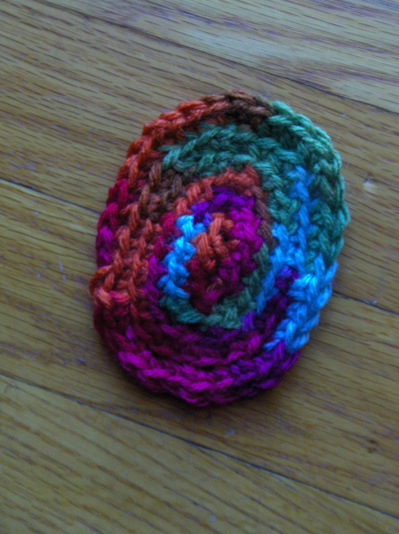 Mini Doll House Crocheted Oval Rug. Southwestern multi colored FestiveEtsyFinds image 2