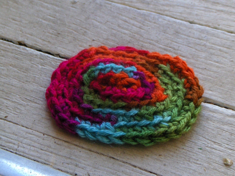 Mini Doll House Crocheted Oval Rug. Southwestern multi colored FestiveEtsyFinds image 1