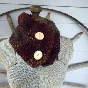 The Sequoia Deluxe Handmade Crochet Wool Blend Chunky Neck Cowl. Boho Scarflett. Fall scarf. Neck Wrap Rustic woodland  #FestiveEtsyFinds
