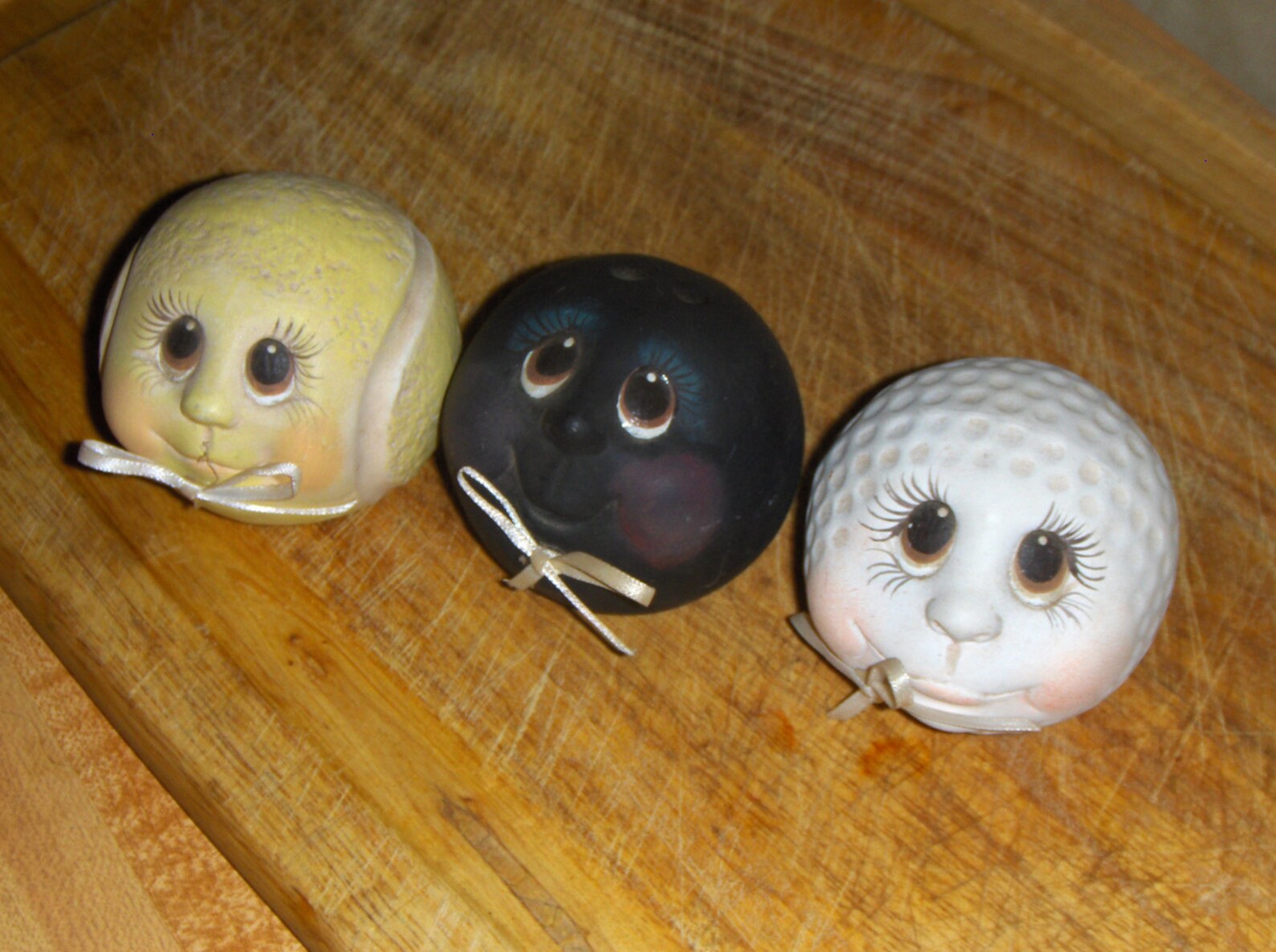 Vintage Set of 3 Porcelain Collectible Sports Balls Golf Etsy