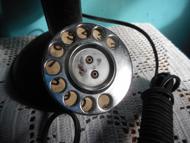 Antique Illuminated Globe Top Rotary Dial Telephone Lamp. Etsy