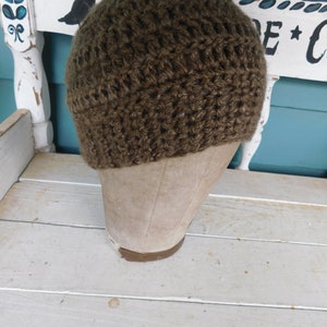 The Pecan Hat. Pecan wood brown handmade crocheted boho cap hat . winter accessory FestiveEtsyFinds zdjęcie 2