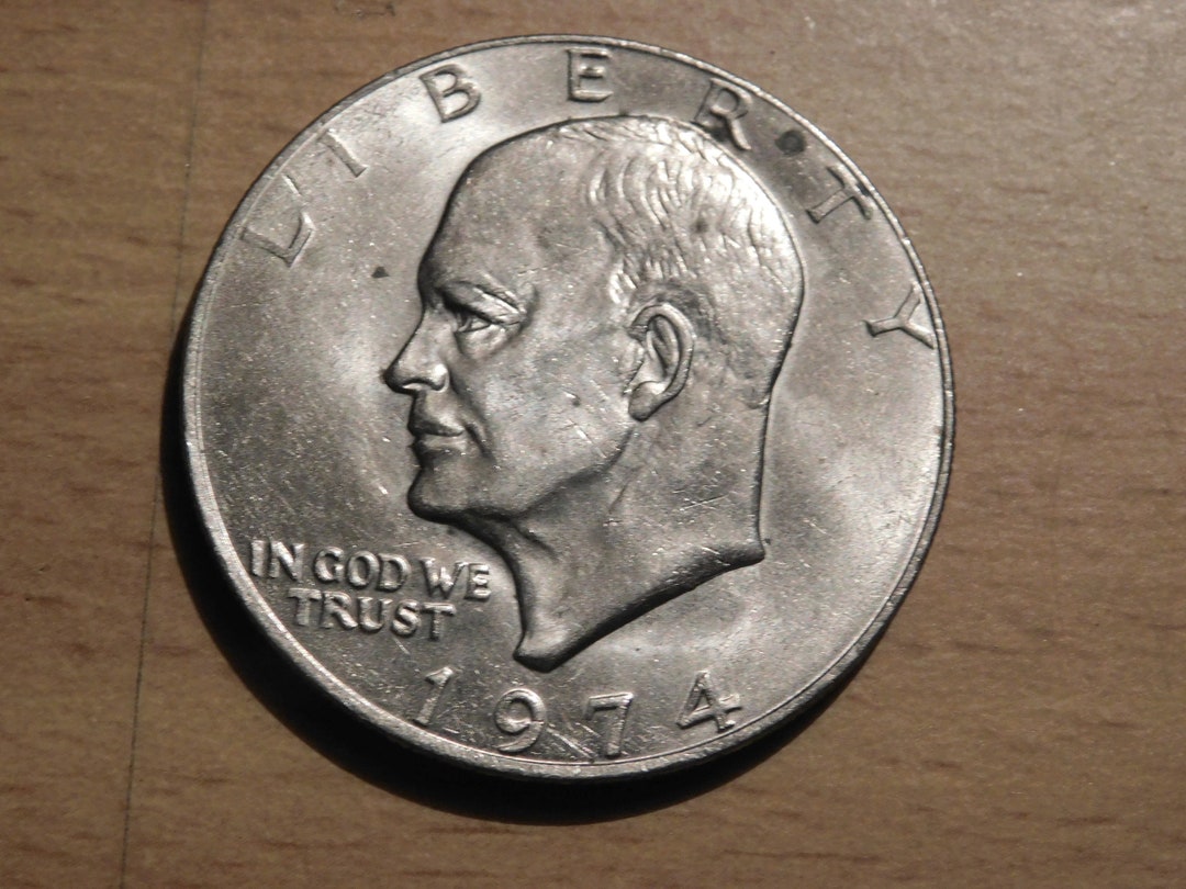 1974 Eisenhower Dollar coin Circulated No Mint Mark Ike - Etsy 日本