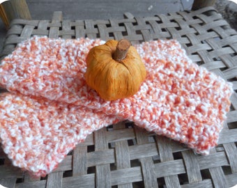 Indian Summer Fall Gloves.  Hand Crocheted long arm warmers / fingerless gloves. Ombre Pumpkin orange Tangerine white. Fall boho gloves