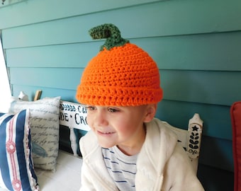 The Pumpkin Patch Hat - Handmade Halloween Pumpkin children or adult hat Made to order - Choose size  #FestiveEtsyFinds