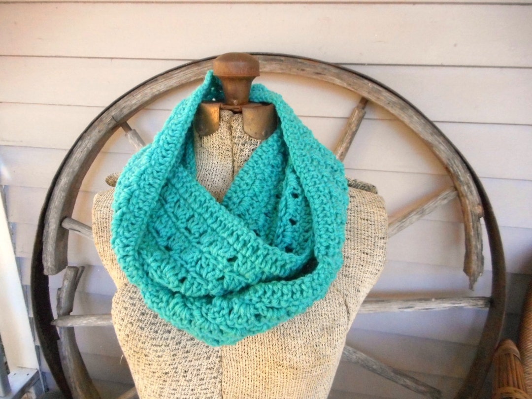 The Gypsy Jade Boho Crochet Infinity Scarf Neck Cowl Wrap Long Chunky ...