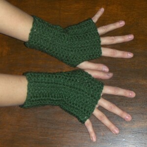 The Olive Green Fingerless bohochic Gloves  Short Handmade Victorian style. Boho Crocheted Gloves. texting Gloves Mittens Simple Wristers