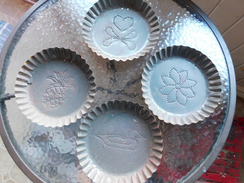 Antique Pie Tins. Punched Tin. Colonial Farmhouse Decor. Farm Etsy