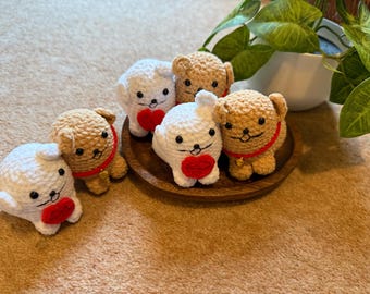 Magnetic Crochet Couple Dogs: Amigurumi Valentine's Gift