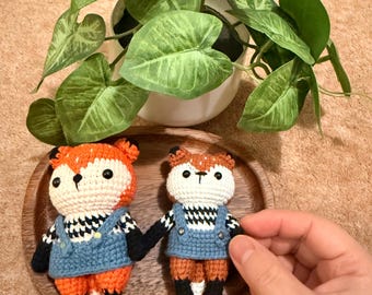 Handmade Crochet Deer Doll keychain or bag charm – Cute Forest Animal Amigurumi,