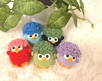Llavero de pollo y pato de ganchillo: regalo de peluche hecho a mano para Pascua
