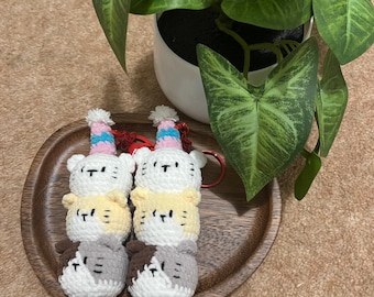 Handmade Crochet Cat Keychain