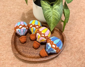 Crochet Hot Air Balloon Plush - Handmade Amigurumi Balloon