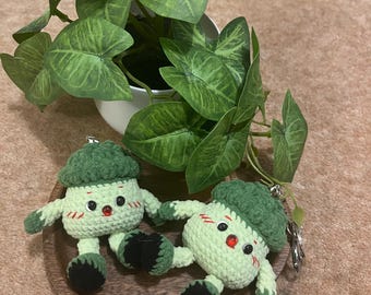 Llavero de brócoli a crochet - Lindo peluche vegetal amigurumi
