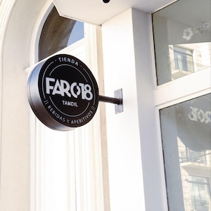 Custom Wall Mounted Sign, Storefront Decor, Outdoor Business Sign, Illuminated Round Logo Sign, Shop Signage, Light Box, LED Round Sign
