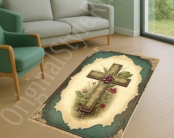 Christian Morning Prayer,Christian Prayer Rug,CrossPrayer Mat,Christian Gift,Custom Christian Rug,Personalized Prayer Mat,Jesus ChristPrayer