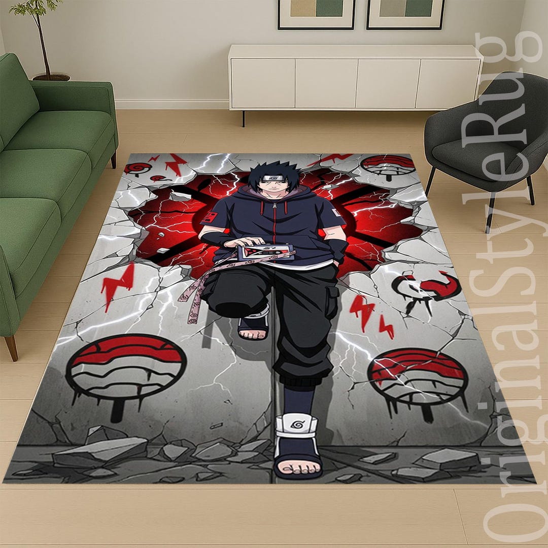 Sharingan Rug Pattern Mangekyu Sharingan Character Rug,anime Character Rug,custom Anime Rug ...