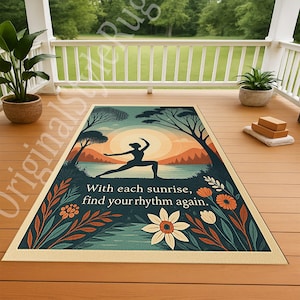 Yoga Rug,Personalized Yoga Rug,Personalize,Meditation Rug,Spiritual Rug,Living Room Rug,Symbol Rug,Area Rug,Art Rug,Gift Rug,Non Slip Rug