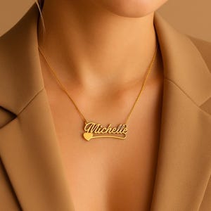 Personalized Heart Necklace|Dainty Heart Necklace with Name|Heart Name Necklace Gold for Women|Custom Name Jewelry|Baby Girl Gift with Heart