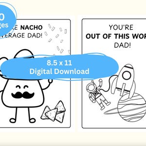Nacho Problem Coloring Father's Day Coloring Pages for Kids – Printable Activity Book for Dad ...