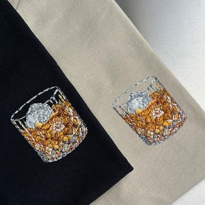 Embroidered Whiskey Shirt, Bourbon gifts, Whiskey gifts, Barware and cocktail gifts, Gifts for whiskey lovers, Bourbon gifts for men
