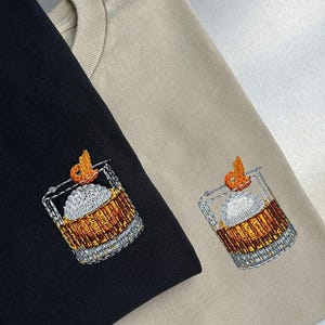 Embroidered Old Fashioned Shirt, Bourbon gifts, Whiskey gifts, Barware and cocktail gifts, Gifts for whiskey lovers, Bourbon gifts for men