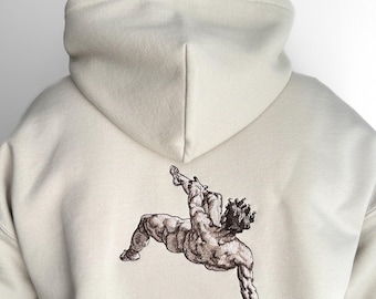 Fall of Phaeton Embroidered Hoodie, Mythology Art Sweatshirt, Renaissance Wearable Art, Classical Aesthetic Fashion