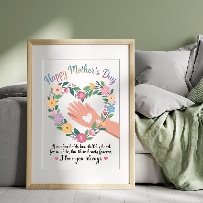Mother’s Day Handprint Flower Craft for Kids, DIY Toddler Baby Mom Art ...
