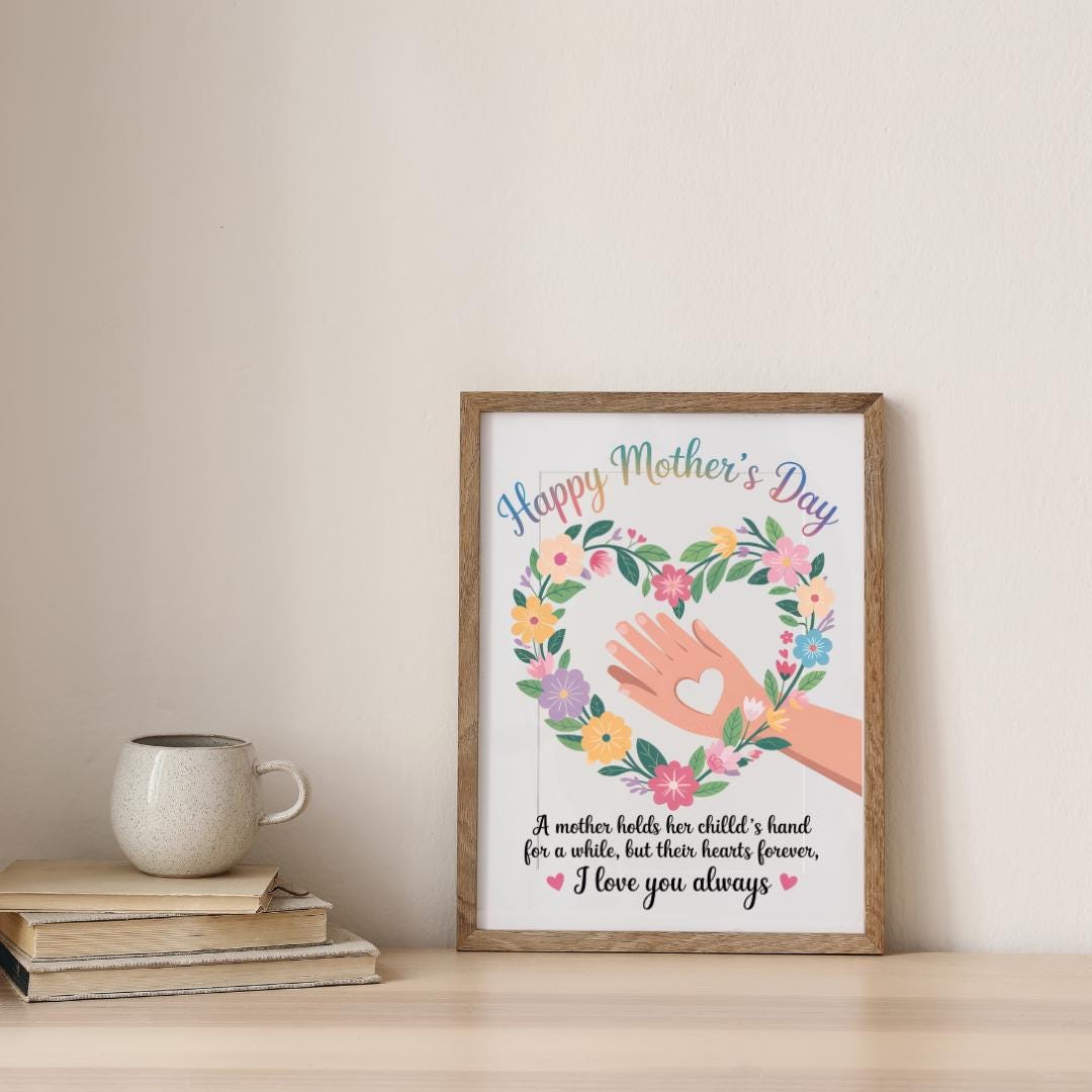 Mother’s Day Handprint Flower Craft for Kids, DIY Toddler Baby Mom Art ...