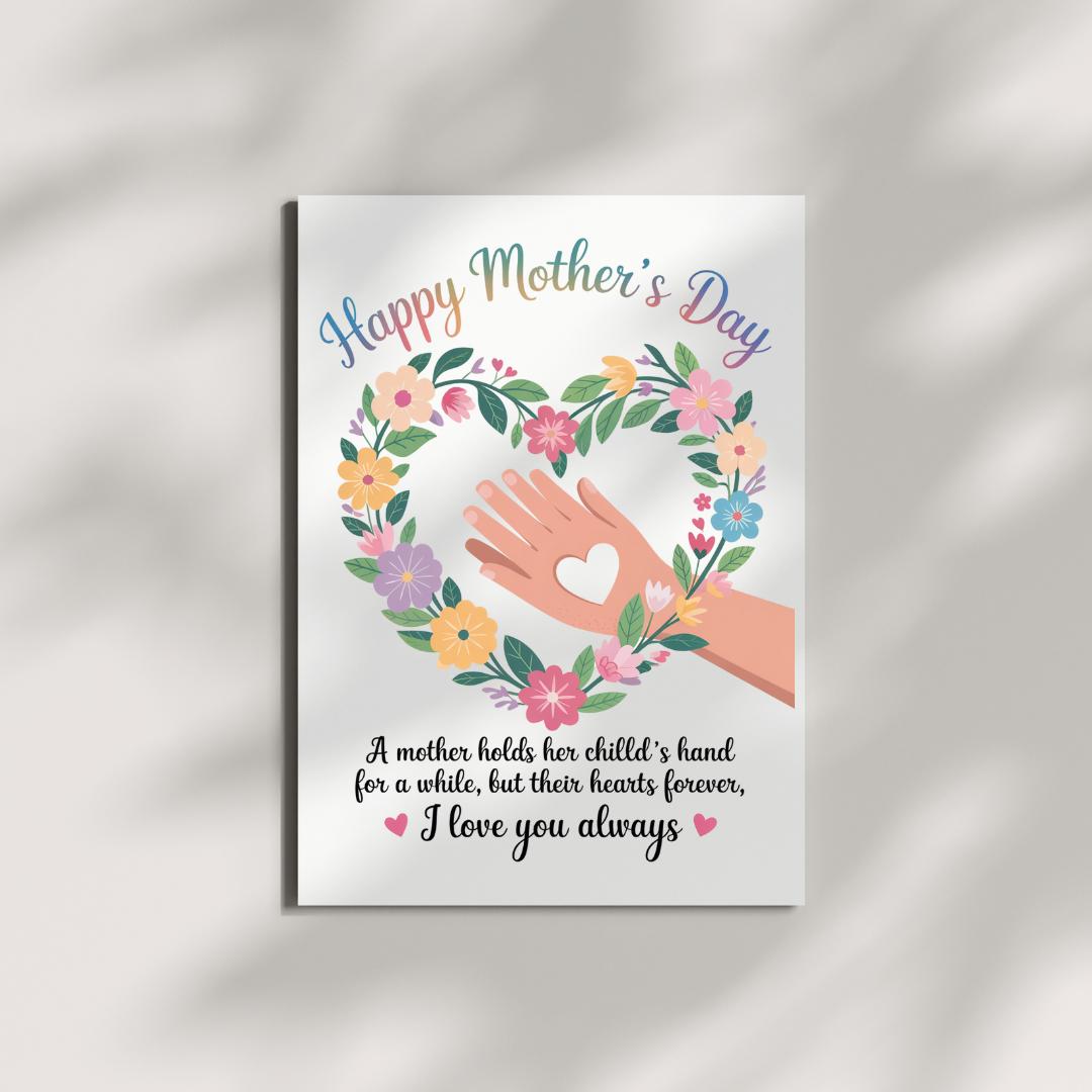Mother’s Day Handprint Flower Craft for Kids, DIY Toddler Baby Mom Art ...