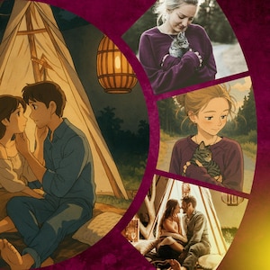 Spersonalizowany portret Ghibli ze zdjęcia – portret anime dla par, rodzin lub zwierząt – sztuka cyfrowa w stylu Ghibli – prezent urodzinowy lub rocznicowy