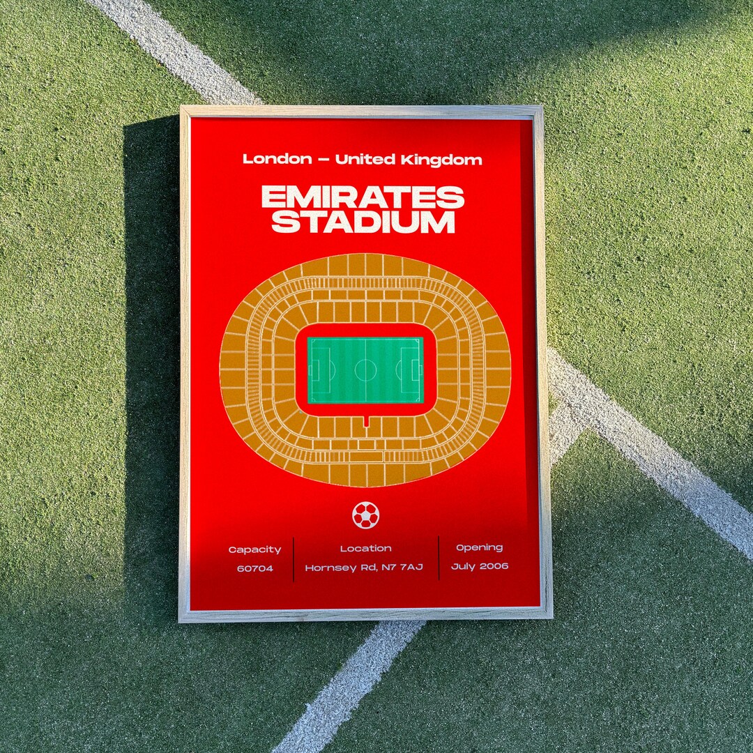 Arsenal F.C. Poster, Emirates Stadium Print, Modern Football Sports ...