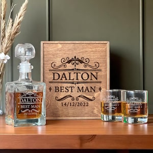 Custom Gift Box Groomsmen Asking Groom Proposal Box Best Man Proposal Engraved Gift Box Best Man Giftbox Groomsmen Gifts Unique Gift Box