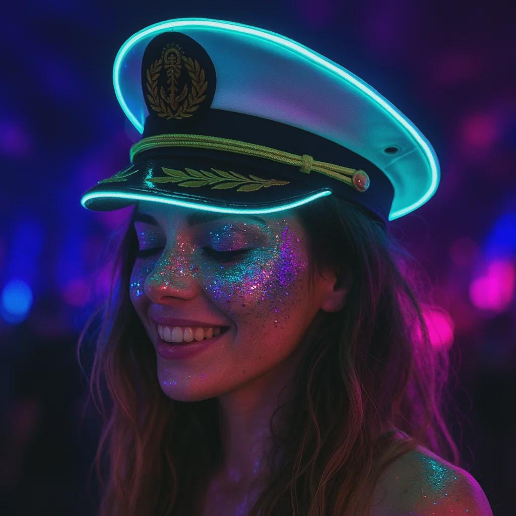 Custom Made Captain Festival Light Up Hat Beam Me up Captain main image 4
