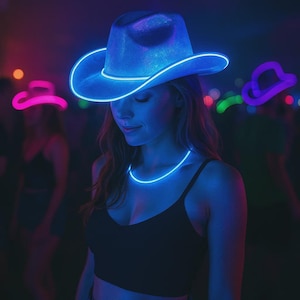 Cowboy Hat – Light Up Hat, Party Accessory, Birthday Gift, One Size, Multiple Colors