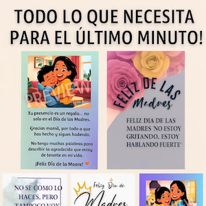 Tarjetas Día de las Madres PDF – Regalo Digital Último Minuto para Mamá y Más