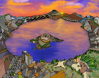 Sunrise on the Rim - Crater Lake