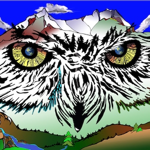 Print - "Hoot on Broken Top"