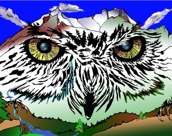 Print - "Hoot on Broken Top"