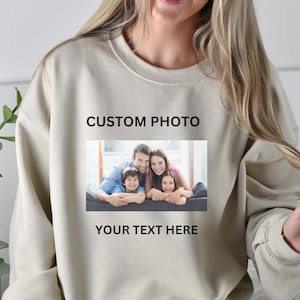 Custom Photo Sweatshirt: Personalized Picture Hoodie, Vintage Style