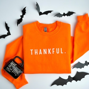 Thankful Sweatshirt, Thanksgiving Sweatshirt, Cute Fall Crewneck, Fall Sweatshirt, Religious Gift Idea, Retro Fall Season, Autumn Sweatshirt