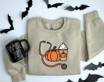 Sweatshirt Halloween verpleegkundige, shirt Halloween verpleegkundige pillen, Pumpkin Spice Propofol, Halloween ICU verpleegkundige shirt, herfst verpleegkundige Tee, Spooky verpleegkundige Tee