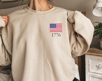 Sudadera retro estadounidense del 4 de julio: Patriotic American Apparel